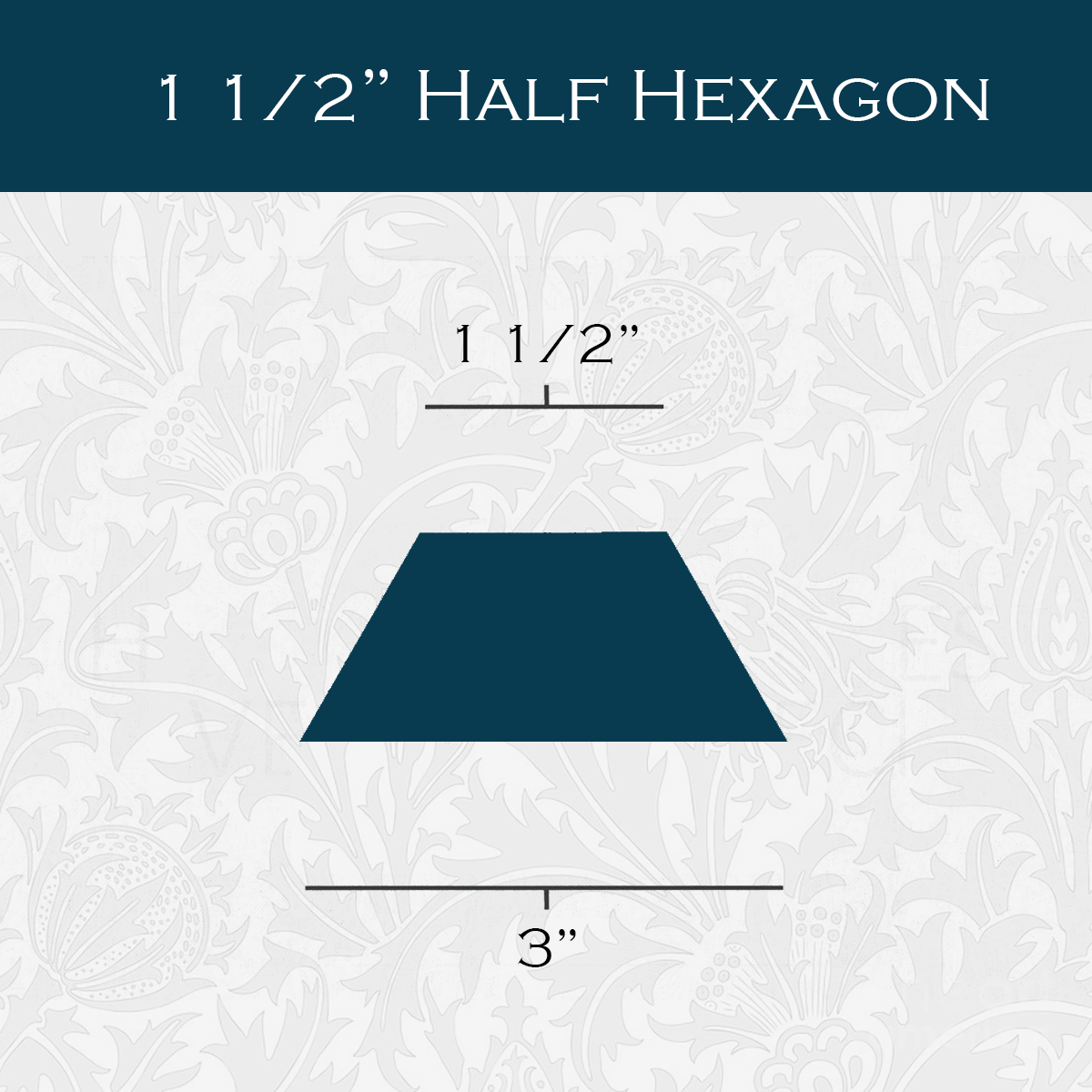 1 1/2-in Half Hexagon Paper Pieces for EPP