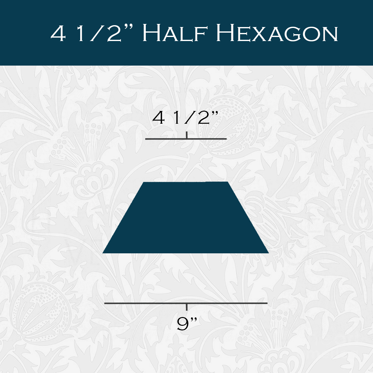 4 1/2-in Half Hexagon Paper Pieces for EPP