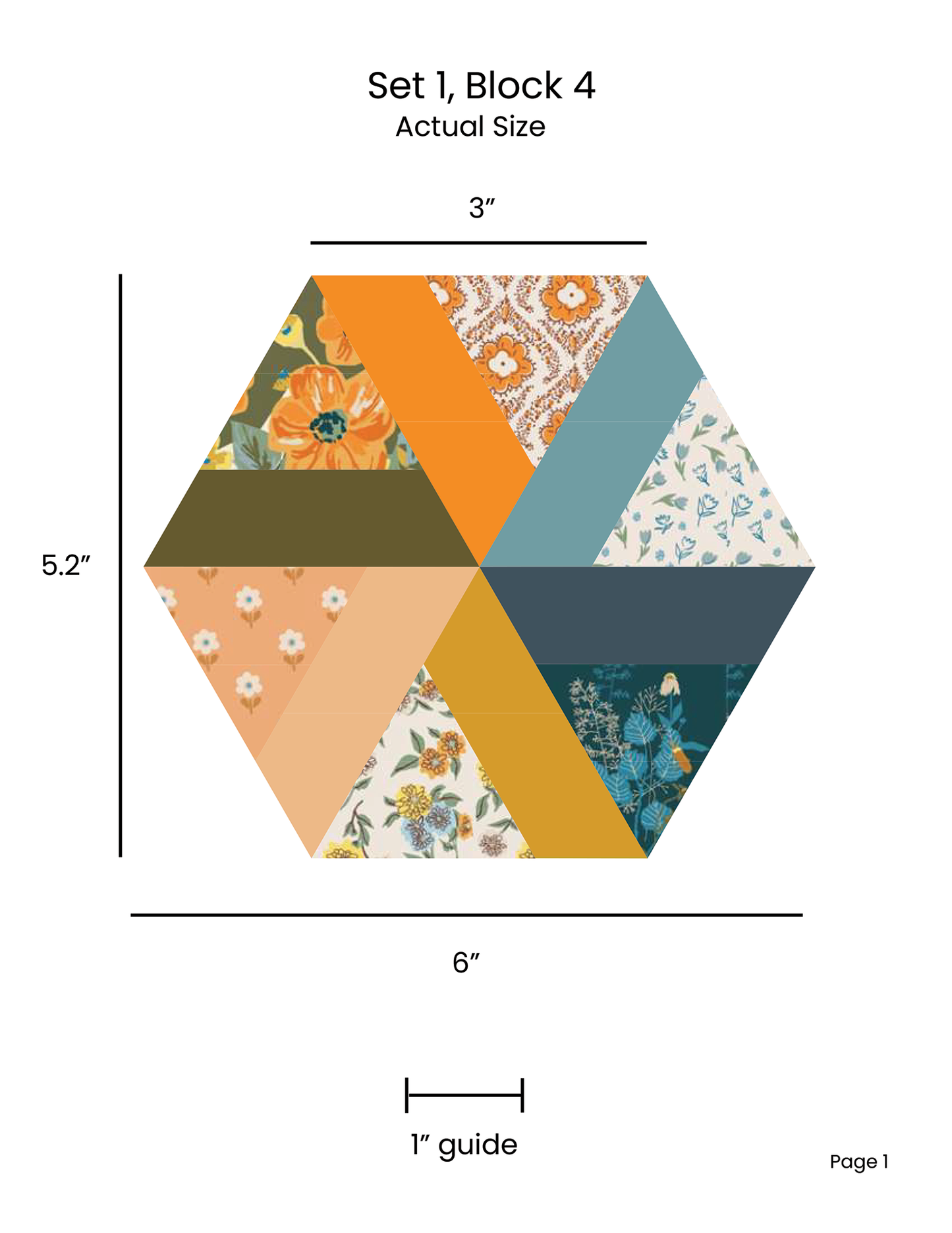 HEXAGON UNCHAINED EPP English Paper Piecing Pieced Hexagon Tutorial for Beginners Set 1