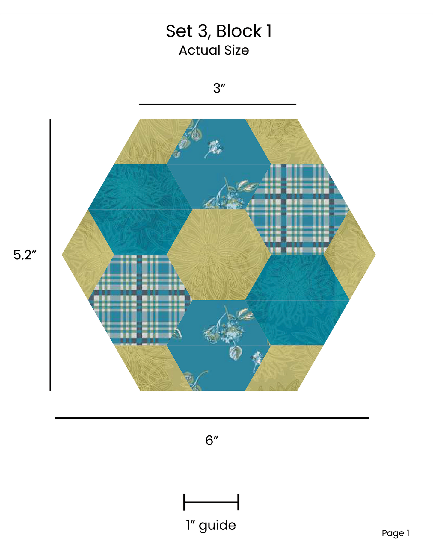 HEXAGON UNCHAINED EPP English Paper Piecing Pieced Hexagon Tutorial for Beginners Set 3
