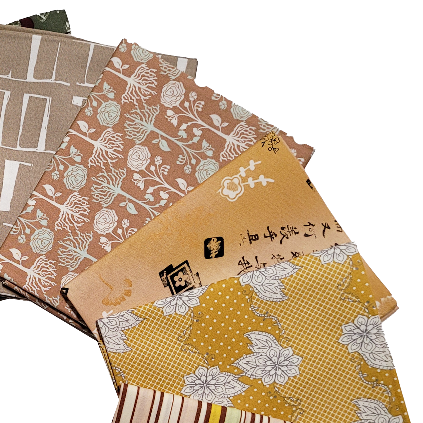 Art Gallery Fabrics Curated Collection 15 Fat Quarters in Golds