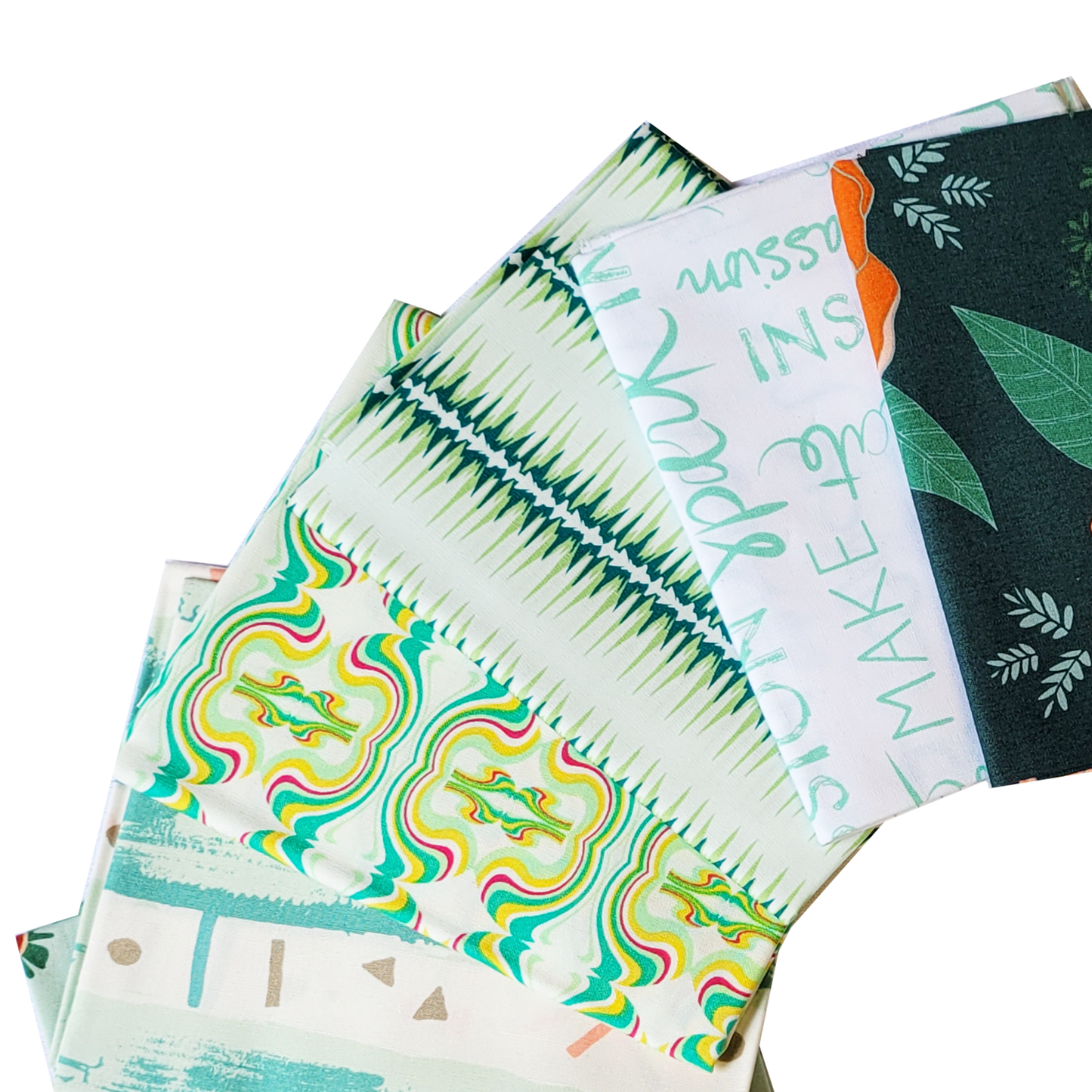 Art Gallery Fabrics Curated Collection 15 Fat Quarters in Greens