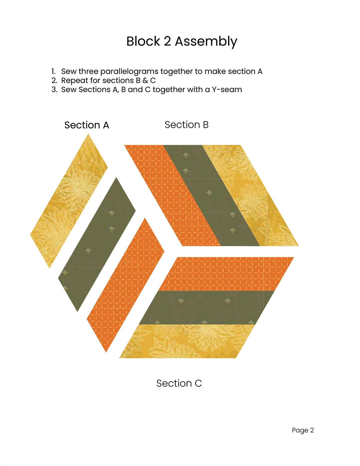 HEXAGON UNCHAINED EPP English Paper Piecing Pieced Hexagon Tutorial for Beginners Set 3