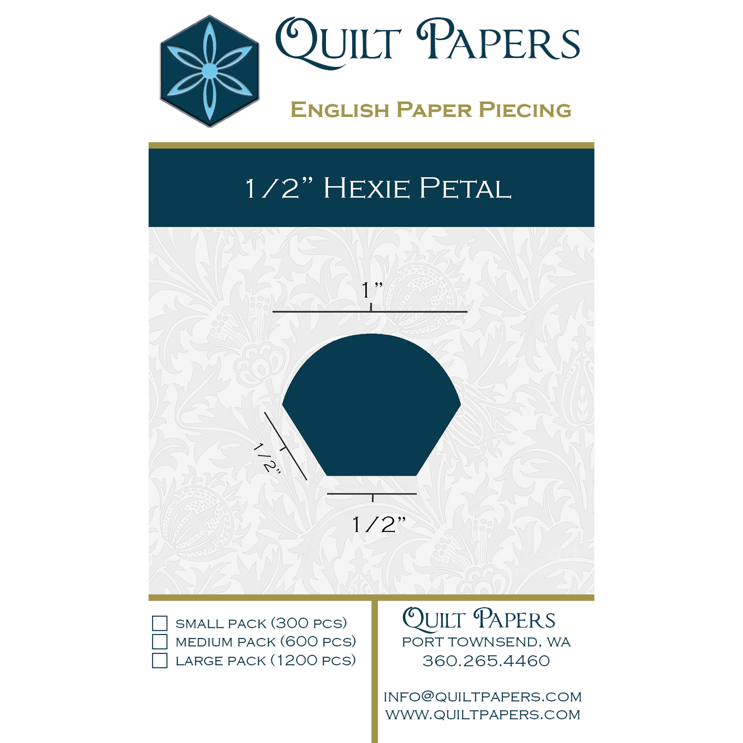 1/2-in Hexagon Petals Paper Pieces for EPP