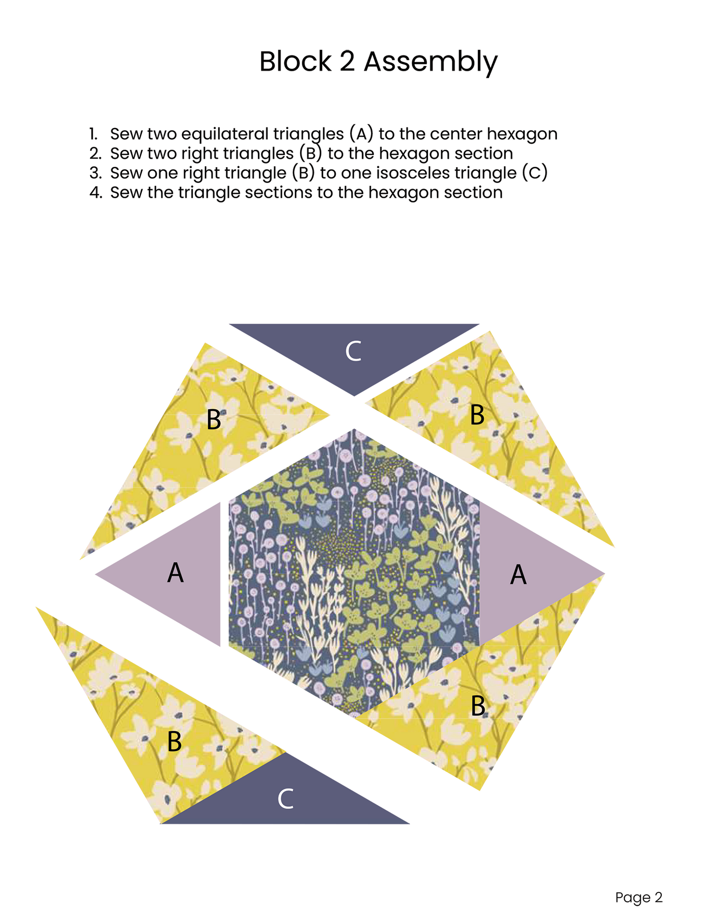 HEXAGON UNCHAINED EPP English Paper Piecing Pieced Hexagon Tutorial for Confident Beginners Set 5