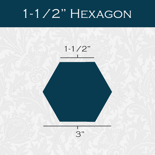 1 1/2-in Hexagon Paper Pieces for EPP