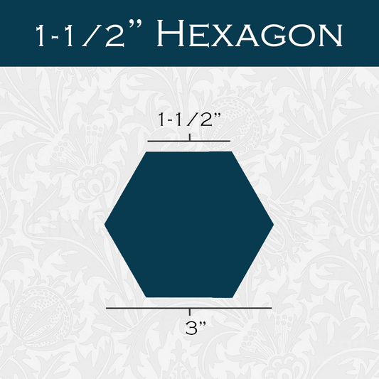 1 1/2-in Hexagon Paper Pieces for EPP