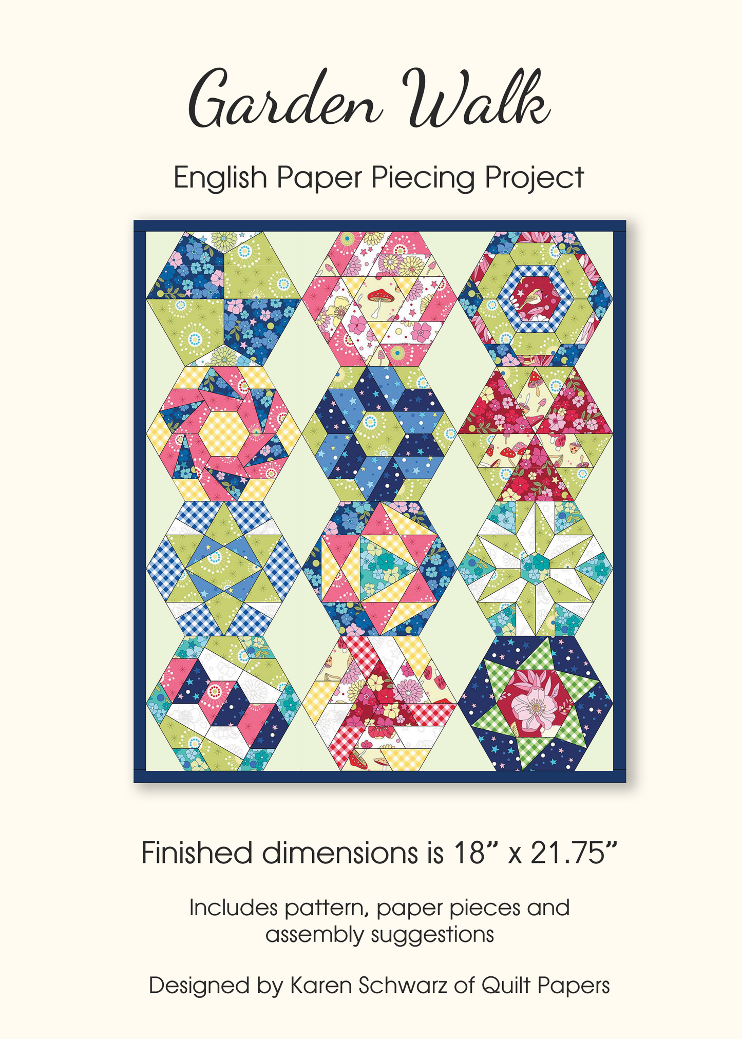 GARDEN WALK EPP Wall Hanging Kit with Papers and Assembly Diagrams