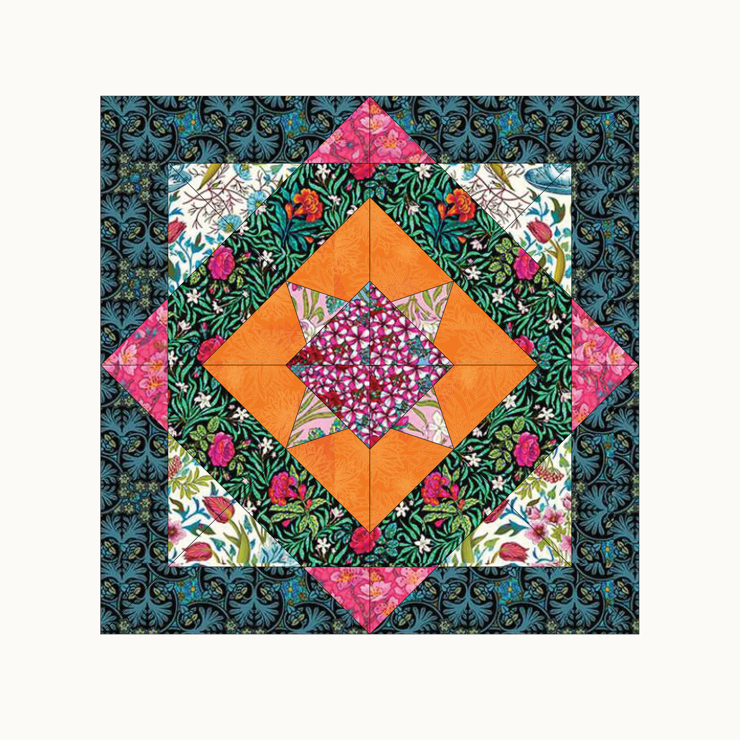 Digital Download PEGASUS EPP Block for 6", 8" 10" - Printable Papers