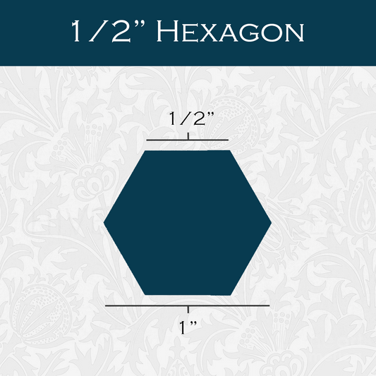 1/2-in Hexagon Paper Pieces for EPP