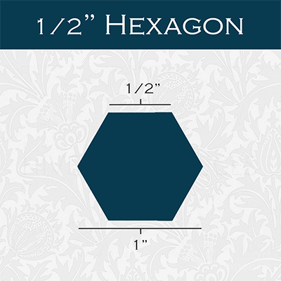 1/2-in Hexagon Paper Pieces for EPP