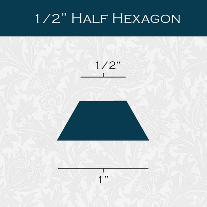 1/2-in Half Hexagon Paper Pieces for EPP