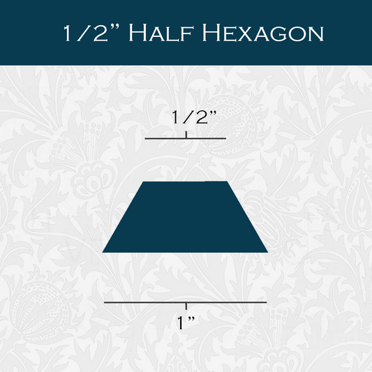 1/2-in Half Hexagon Paper Pieces for EPP