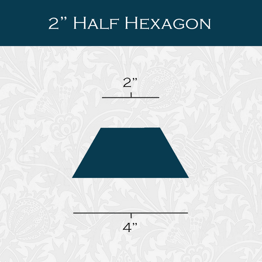 2-in Half Hexagon Paper Pieces for EPP