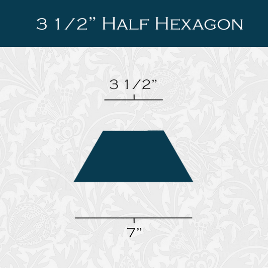 3 1/2-in Half Hexagon Paper Pieces for EPP