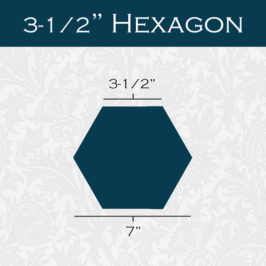 3 1/2-in Hexagon Paper Pieces for EPP