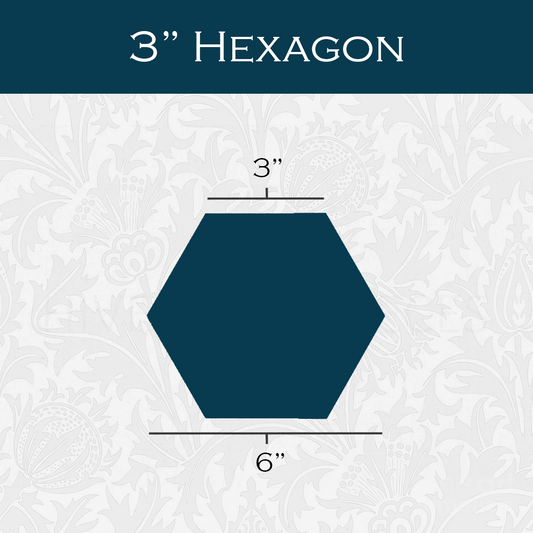 3-in Hexagon Paper Pieces for EPP
