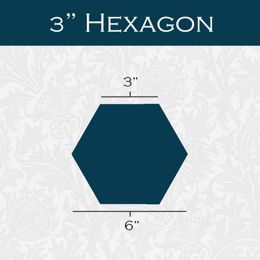 3-in Hexagon Paper Pieces for EPP