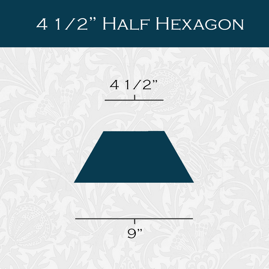 4 1/2-in Half Hexagon Paper Pieces for EPP