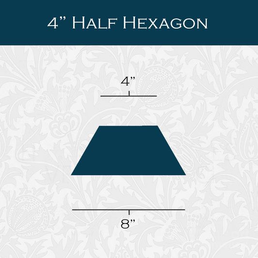 4-in Half Hexagon Paper Pieces for EPP