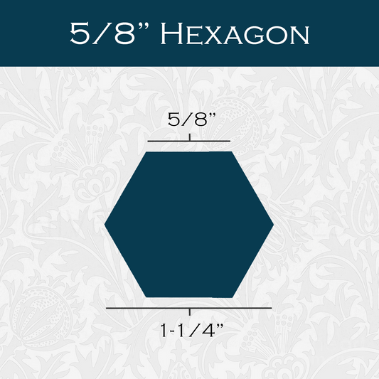 5/8-in Hexagon Paper Pieces for EPP