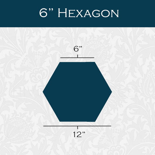 6-in Hexagon Paper Pieces for EPP