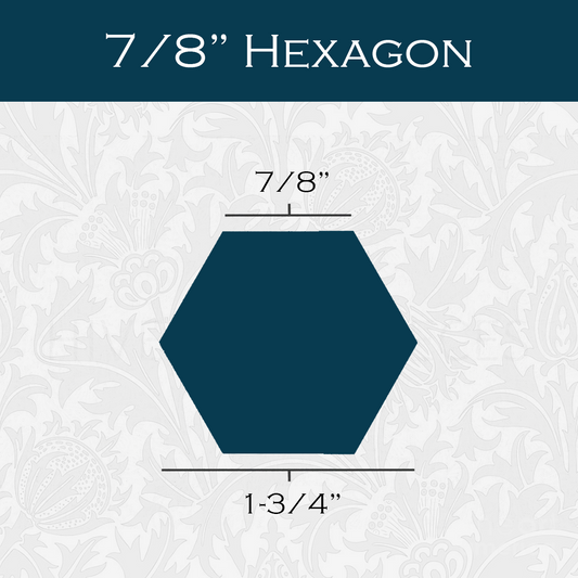 7/8-in Hexagon Paper Pieces for EPP