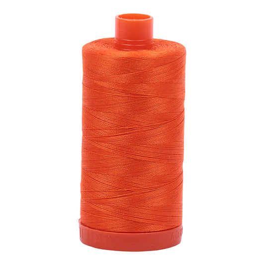 Aurifil Thread 50wt Medium 1422yd Spool - Neon Orange 1050-1104