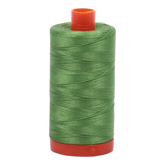 Aurifil Thread 50wt Medium 1422yd Spool - Grass Green 1050-1114