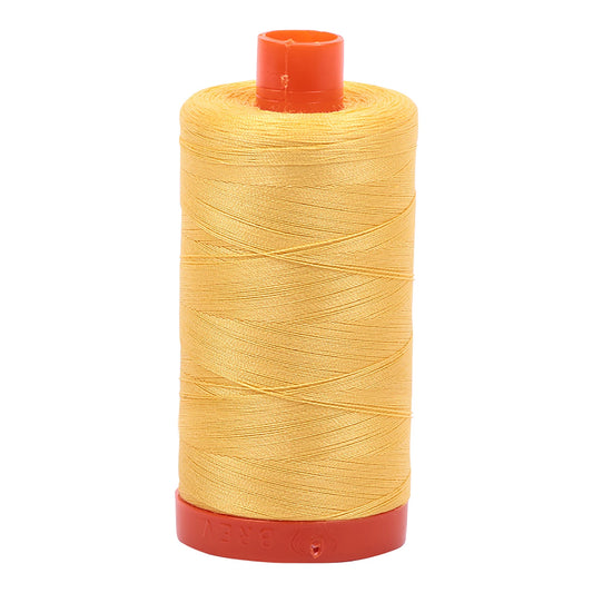 Aurifil Thread 50wt Medium 1422yd Spool - Pale Yellow 1050-1135
