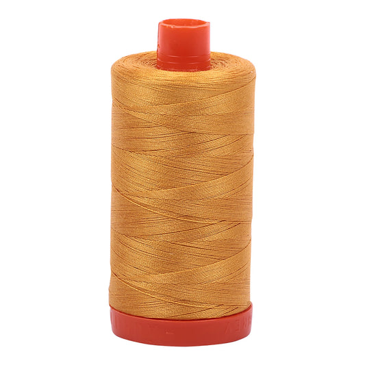 Aurifil Thread 50wt Medium 1422yd Spool - Orange Mustard 1050-2140