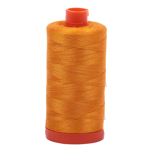 Aurifil Thread 50wt Medium 1422yd Spool - Yellow Orange 1050-2145