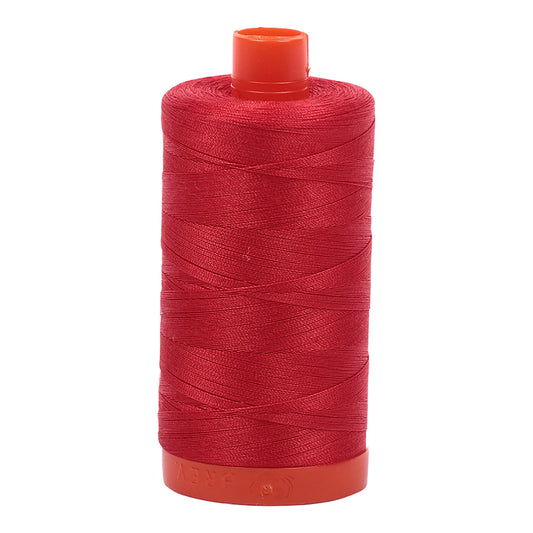 Aurifil Thread 50wt Medium 1422yd Spool - Lobster Red 1050-2265