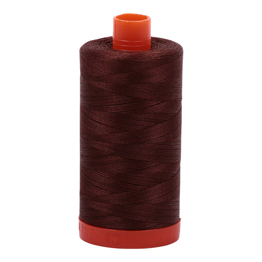 Aurifil Thread 50wt Medium 1422yd Spool - Chocolate 1050-2360
