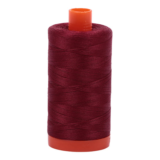 Aurifil Thread 50wt Medium 1422yd Spool - Dark Carmine Red 1050-2460