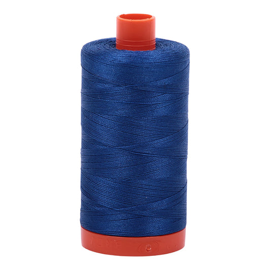 Aurifil Thread 50wt Medium 1422yd Spool - Dark Cobalt 1050-2740