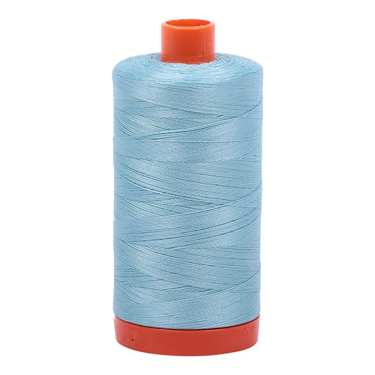 Aurifil Thread 50wt Medium 1422yd Spool - Light Grey Turquoise 1050-2805