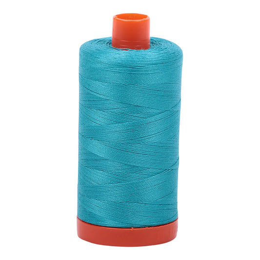 Aurifil Thread 50wt Medium 1422yd Spool - Turquoise 1050-2810