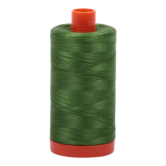 Aurifil Thread 50wt Medium 1422yd Spool - Dark Green Grass 1050-5018