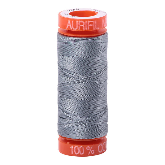 Aurifil Thread 50wt Small 220yd Spool - Light Blue Grey 1050-2610