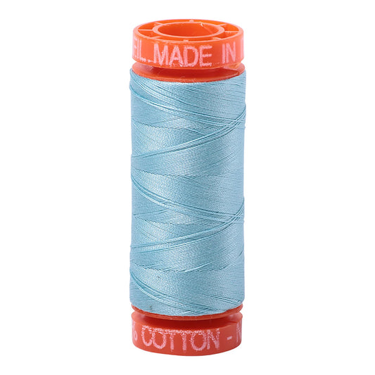 Aurifil Thread 50wt Small 220yd Spool - Light Grey Turquoise 1050-2805