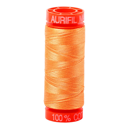 Aurifil Thread 50wt Small 220yd Spool - Neon Orange 1050-7000