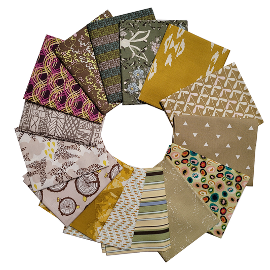 Art Gallery Fabrics Curated Collection 15 Fat Quarters in Beiges