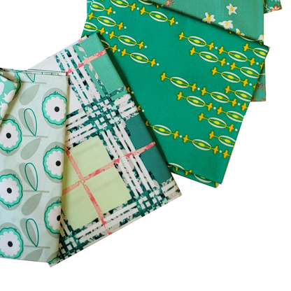 Art Gallery Fabrics Curated Collection 15 Fat Quarters in Greens