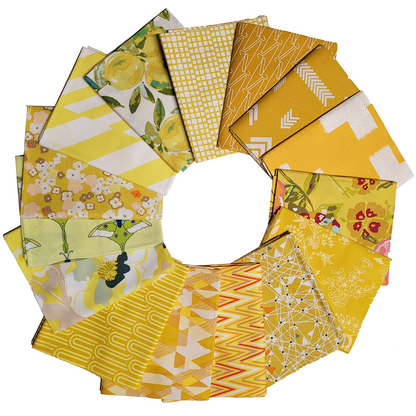 Art Gallery Fabrics Curated Collection 15 Fat Quarters in Yellows