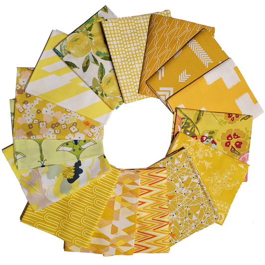 Art Gallery Fabrics Curated Collection 15 Fat Quarters in Yellows