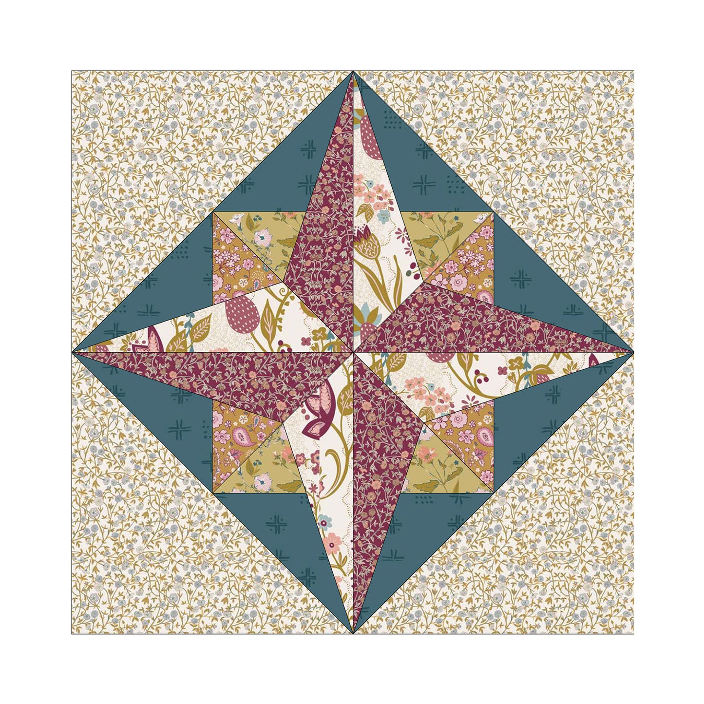 Digital Download PERSEUS FPP Foundation Block for 6", 8" 10" - Printable Papers