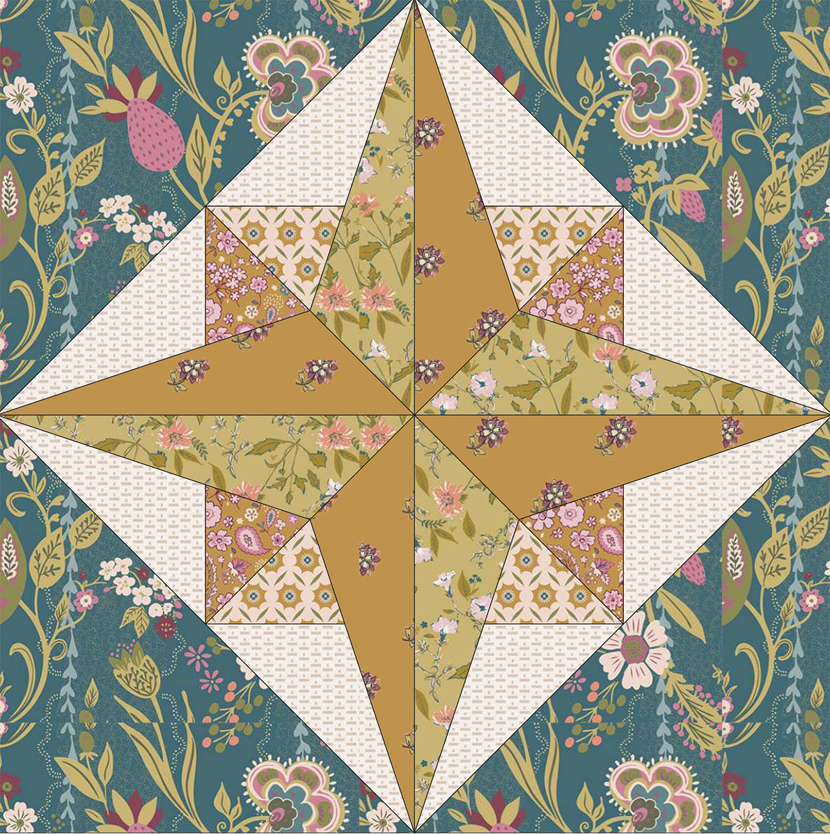 Digital Download PERSEUS FPP Foundation Block for 6", 8" 10" - Printable Papers