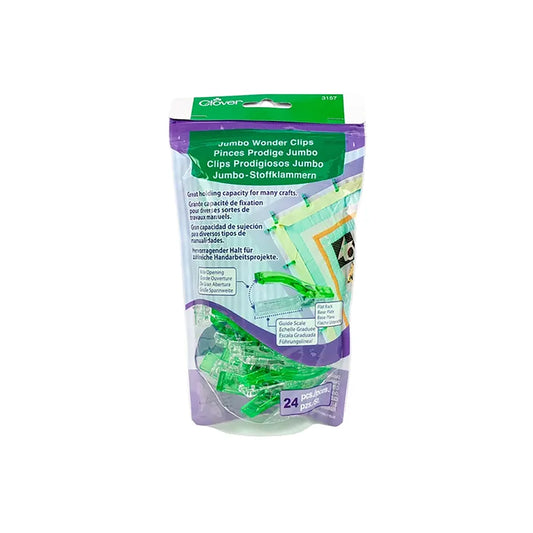 Clover Wonder Clips Jumbo 2-1/4in, 24ct