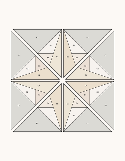 Digital Download PERSEUS FPP Foundation Block for 6", 8" 10" - Printable Papers